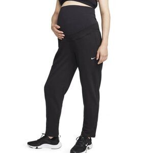 Maternity Nike One French Terry Pants Black FB4683-010 Women's Size Small